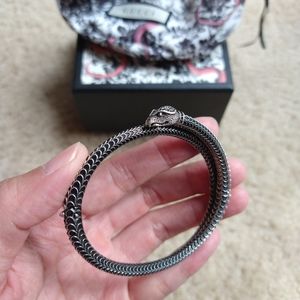 Gucci garden snake coil bangle bracelet